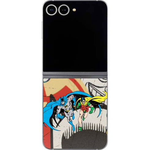 DC Comics Batman and Robin Vintage Action Pose Galaxy Z Flip6 Skin